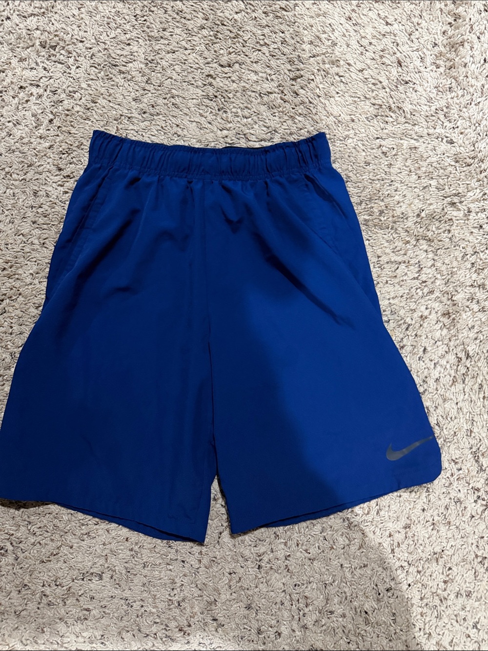 Nike Men’s Deep Blue Athletic Shorts with Swoosh